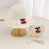 New Children's Hat Summer Cherry Bag Princess Hat Baby Girl Straw Hat Sun Protection Hat Sun Hat