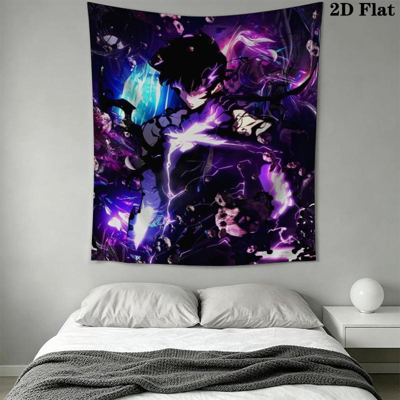 Solo Leveling Tapiz de Pared Estético Colgante de Pared Manta de Tela Impresa Tapices Decorativos para Dormitorio Sala de Estar Decoración del Hogar