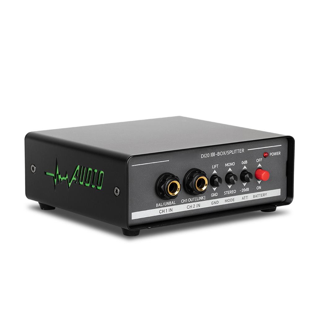 Active DI Box Dual Channel Balanced Sound Interface Signal Converter Ground Isolator Professional DI Direct Box for