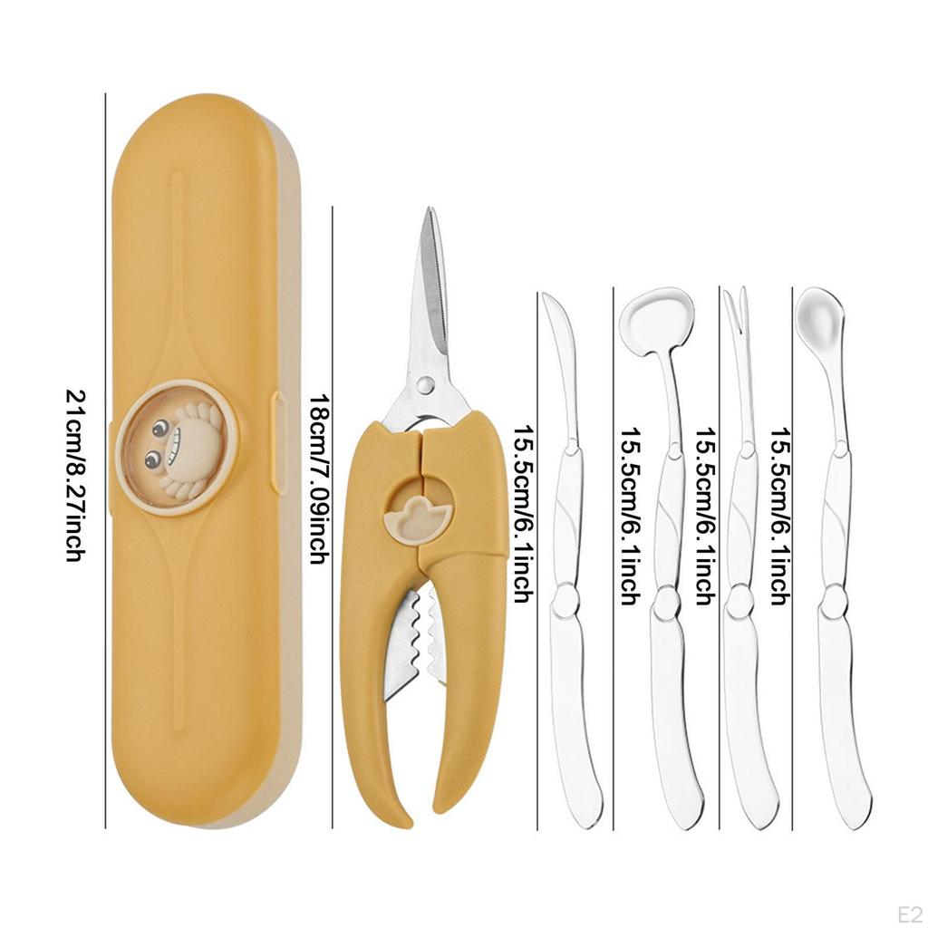 6Pcs Crab Eating Tool Set Lobster Cracker for Hotel Shop Party Supplies