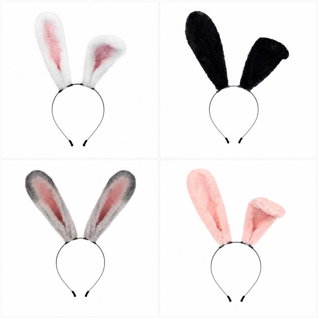 Faux-Fiber Cottontail Ear Headband Cosplay Soft Fiber