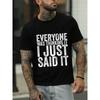 Large Men's Cotton Short Sleeved Summer English Letter Printed Top T-Shirts Men’s