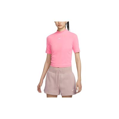 Sportswear Essentials Solid Polo Short Sleeve T-Shirt Women Tops Coral-Pink DV7959-611