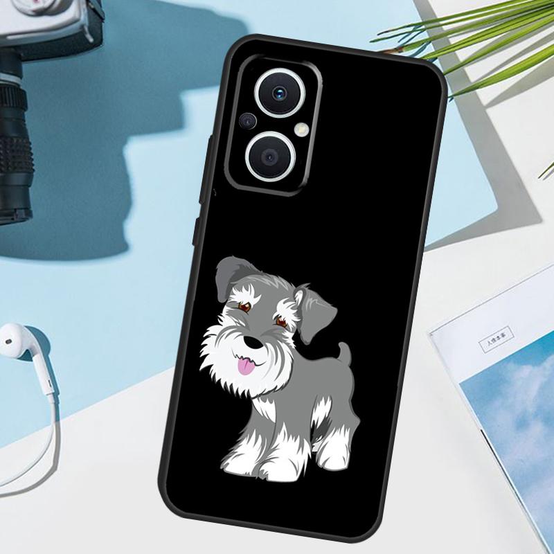 Miniature Schnauzer dog art Cover For OPPO Reno 7 8 Lite 10 12 13 14 Pro 11 F 12F 13F 14F OPPO Find X8 X5 X6 X9 Pro Case