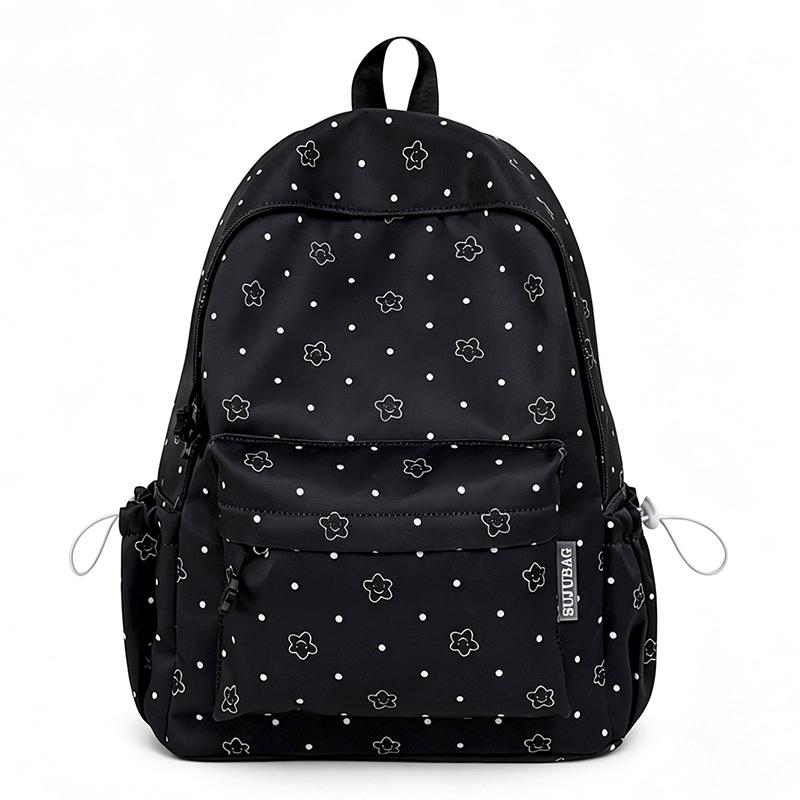 Student's Large Capacity Schoolbag Women's Little Star Print Backpack