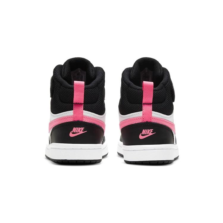 (PS) Nike Court Borough Mid 2 'Nero Bianco Rosa' Bambini CD7783-005