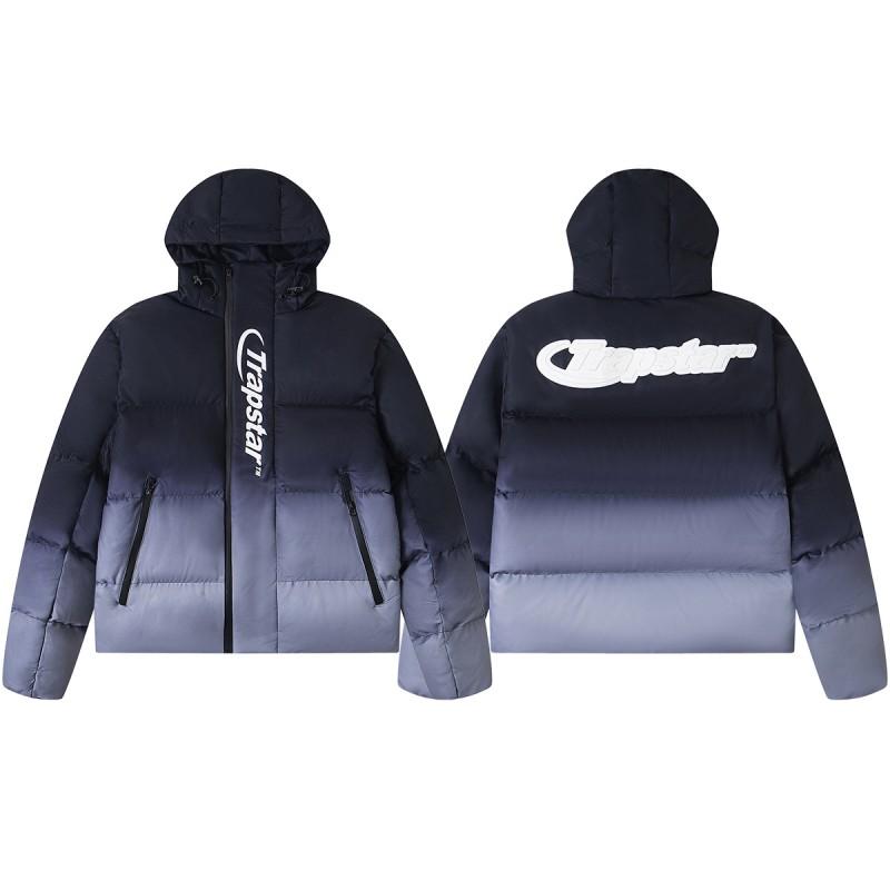 Herren Oversized Kapuzen-Baumwoll-Pufferjacke Mit Besticktem Streetwear Wintermantel