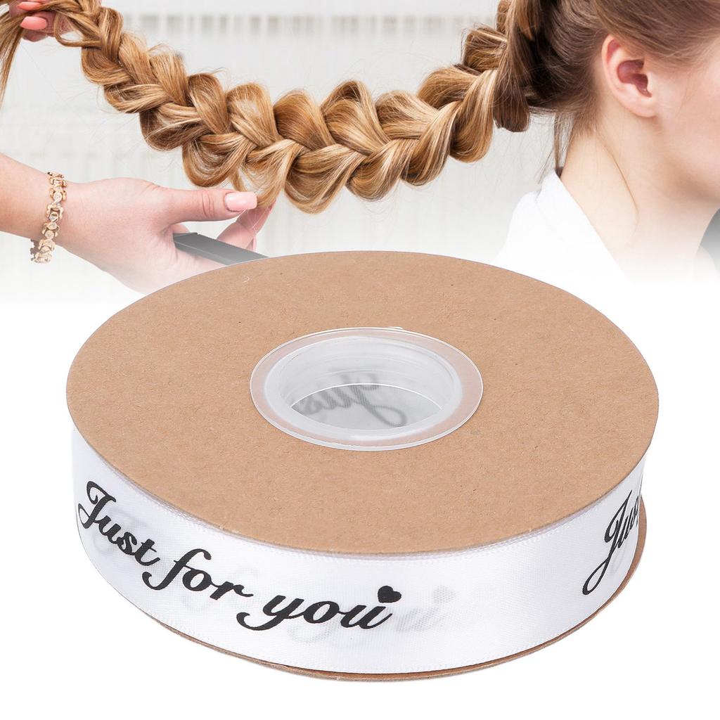 2.5cm Satin Ribbon Roll 45yd Printing Just for You Polyester for DIY Wedding Decoration Birthday Cake PackingWhite