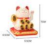 Solar Fortune Cat Ornament Automatic Waving Lucky Cat Car Decoration Cake Baking Decoration Automatic Hand Waving Fortune Cat