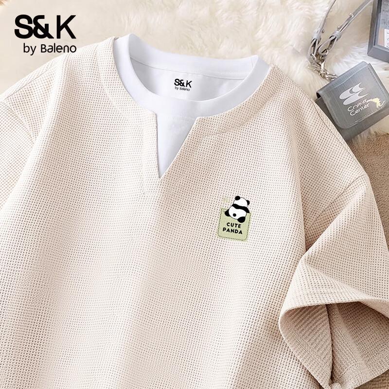 Baleno Men s Relaxed Fit Waffle Knit Short Sleeve T-Shirt 3XL