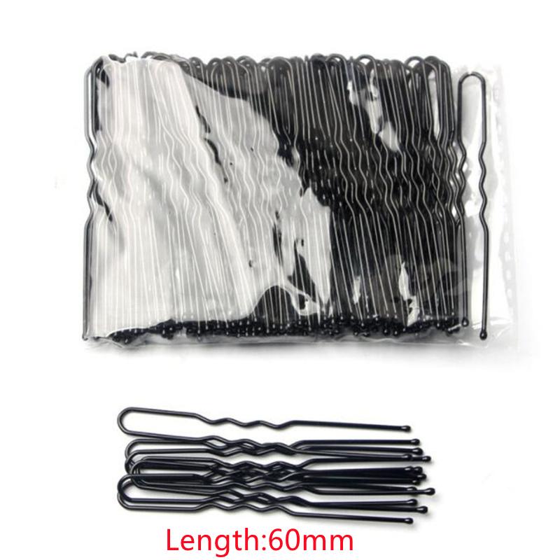 50 Stück/Beutel 5 6 7cm U-förmige Legierung Haarnadeln Gewellte Haarspangen Einfache Metall Haarklammern Haarspangen Brautfrisur Werkzeug Haarnadeln