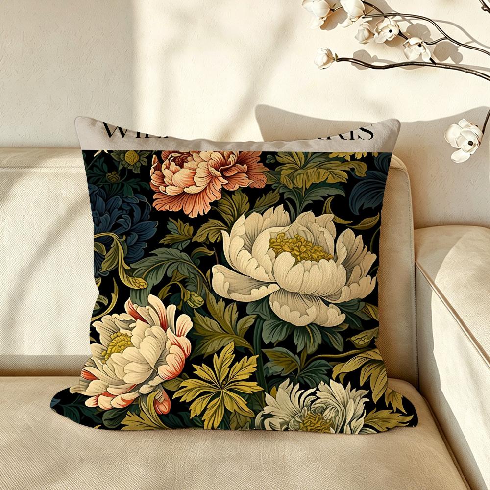 Künstler WWilliam MMorris Kissenbezug Kissenhülle Anti-Milben Kissenbezug Seidiger Kurzer Plüsch Sofakissenbezug heiß