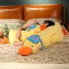110cm Giant Lazy Yellow Duck Plush Toys Fluffy Sleep Pillow Cute Animal Stuffed Swan Goose Soft Dolls Floor Mat Kids Girls Gift