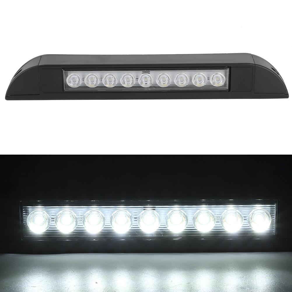 LED Car Interior Strip Bar Light 9 LED Lamp Beads Waterproof 4.5W with On Off Switch