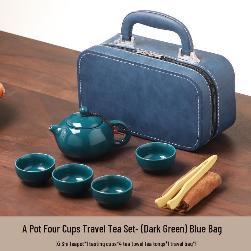 Luxury Travel Tea Set: Quick Pot with Four Cups – Perfect Customer Souvenir for Company Events