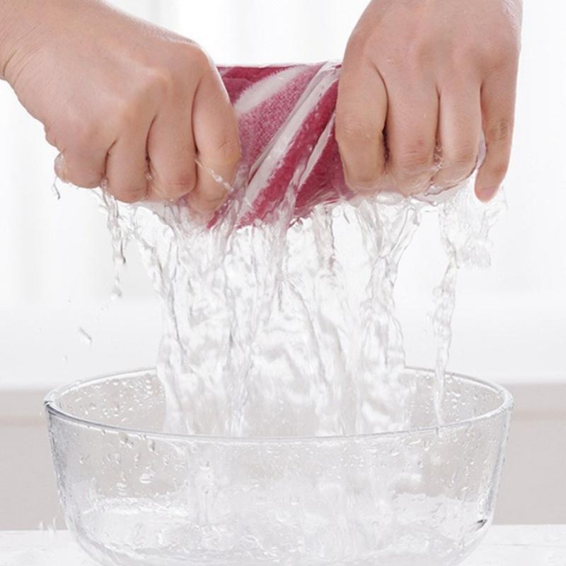 Soft Striped Bath Towel- Quick-Drying Absorbent Microfiber Face & Hand Towels for Bathroom, Home Spa