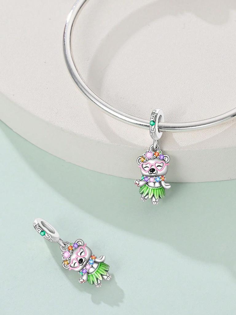 Charm Copper Colors Cute Little Bear Bead For Original Bracelet Diy Beads Charms Jewellery Making Gift For Women Styfne