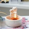 Couple Cat Candle Holder - Cartoon Kitten Ceramic Aromatherapy Candle Stand