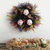 Halloween Skull Wreath Front Door Wreath Artificial Wreath for Front Door Farmhouses Wedding Halloween Decorations