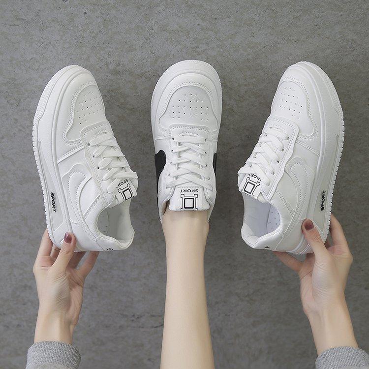 Casual Shoes Women's 2025 Autumn New Rubber Soft Sole Fashion Solid Color Muffin Sole Sports Little White Shoes Foreign Trade Mixed Batch