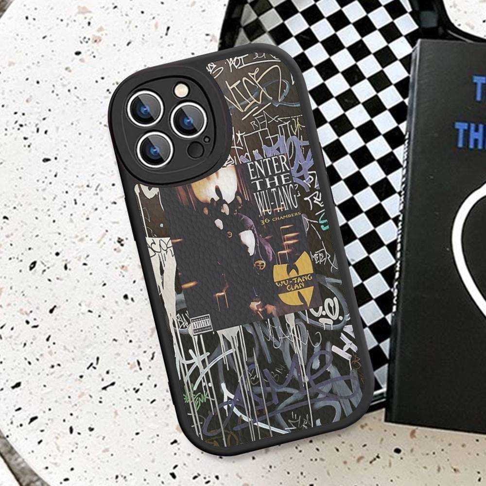 Singer W-WU-T--TANG Phone Case Hard Leather For iPhone 16 15 14 13 12 Mini 11 14 Pro Max Xs X Xr 7 8 Plus Fundas