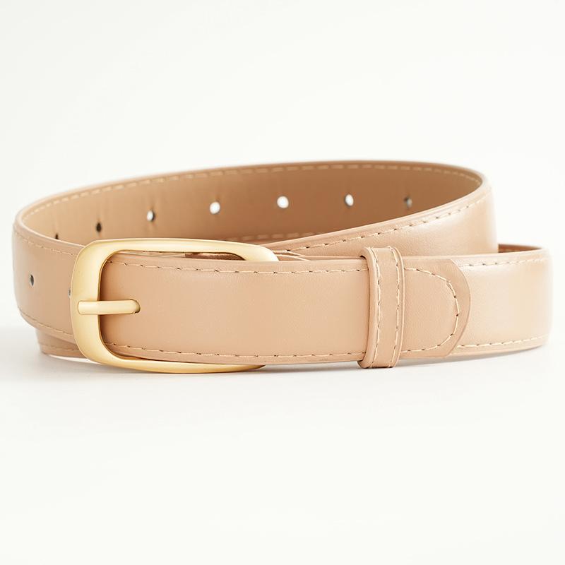 

2024 Летний женский ремень из искусственной кожи с пряжкой, универсальный декоративный ремень для джинсов 105cm абрикосовый
