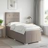 Box Spring Bed with Mattress Taupe 100 x 200 cm Fabric