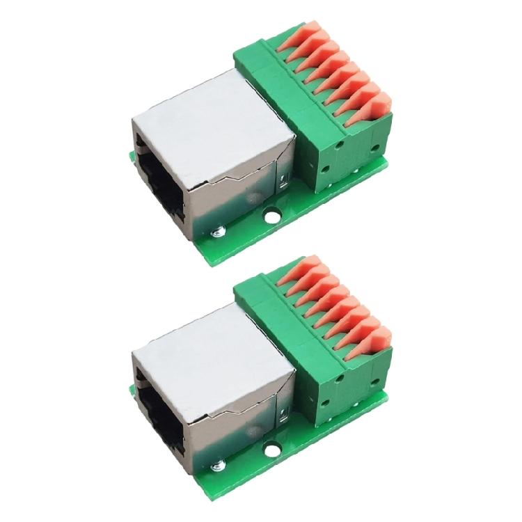 

Industrial RJ45 8Pin Terminals Block Adapters DIN Rail Mount Networking Interfaces Board With Toolless Connection Design