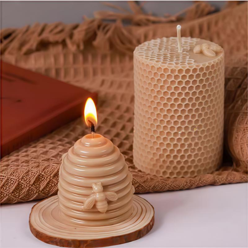 DIY Beehive Silicone Candle Molds 3D Honeycomb Aroma Plaster Soap Cake Baking Mold Plaster Resin Baking Mould Home Art Decor