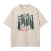 Outdoor Style Hip Hop Washed Retro T Shirts Crew Neck Pure Cotton Female Tees Washed T Shirt