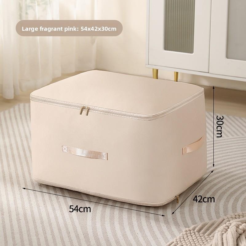 Cotton Quilt Storage Bag With Compression Design For Travel And Bedroom Organization