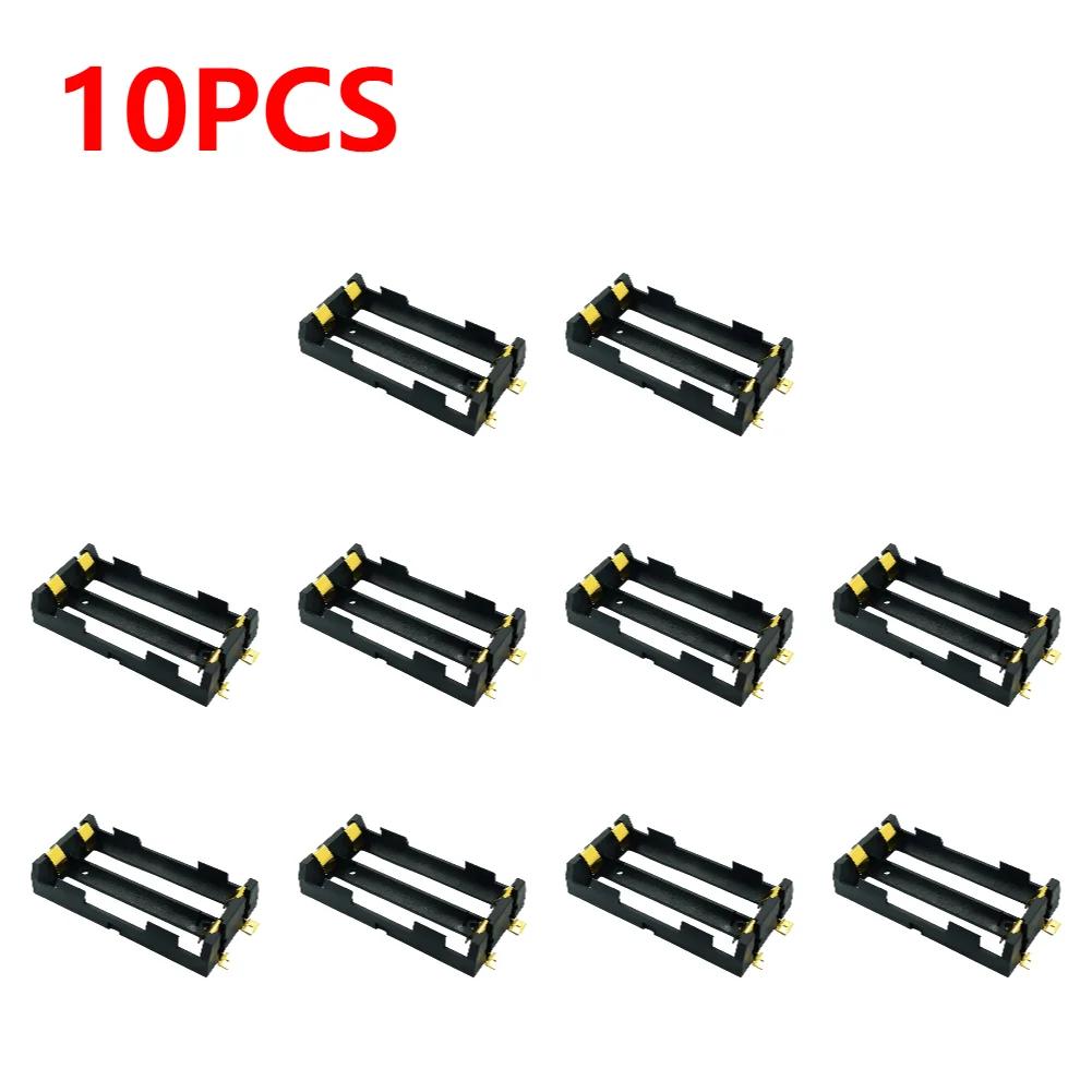1-10pcs 18650 SMT Battery Holder 18650 SMD Battery Box With Bronze Pins Rechargeable Battery Holder Clip Storage Case Power Bank