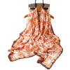 Spring and Summer New Elegant Texture Printing Shawl Silk Scarf Simulation Silk Scarf Versatile Headscarf Long Scarf Thin Beautiful Brocade