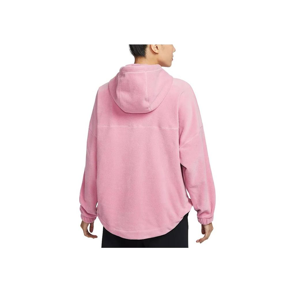 Nike Sudadera con capucha holgada Therma-Fit One FW24 Cómoda sudadera de manga larga para mujer Element-Rosa Blanco FV8077-699