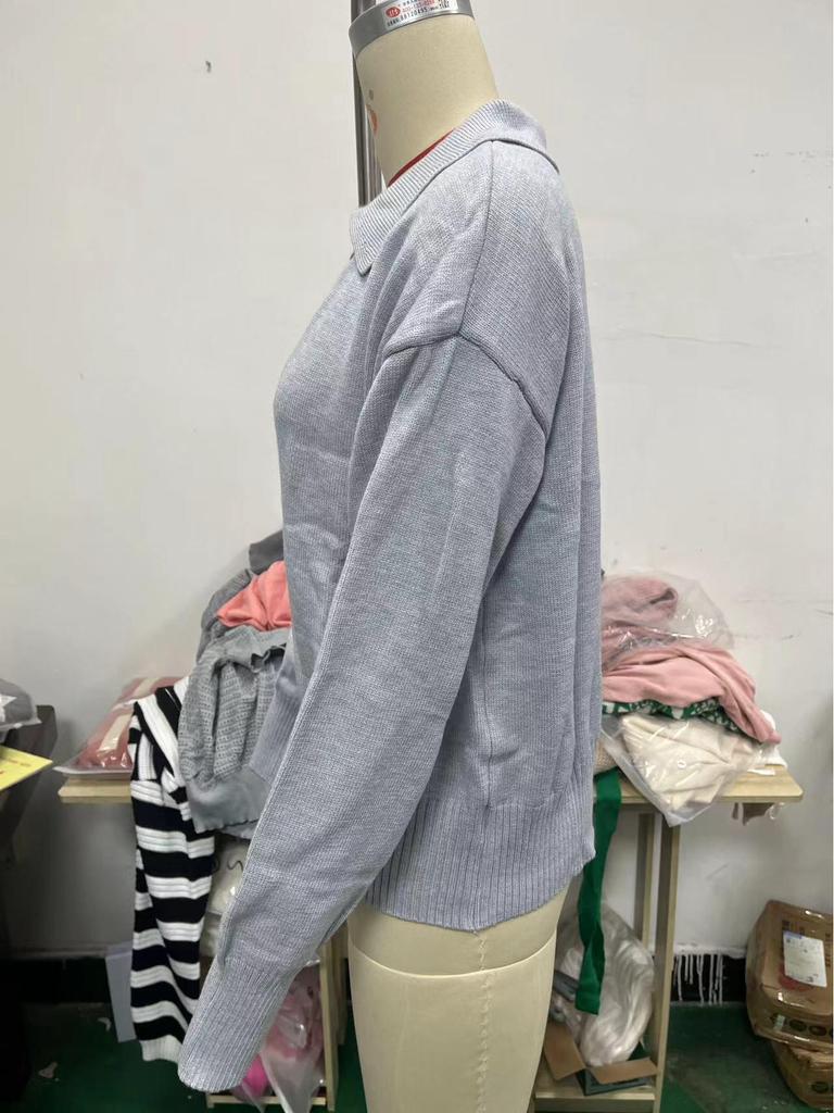 2024 Women's Trendy Solid Color Versatile Loose Casual Sweater