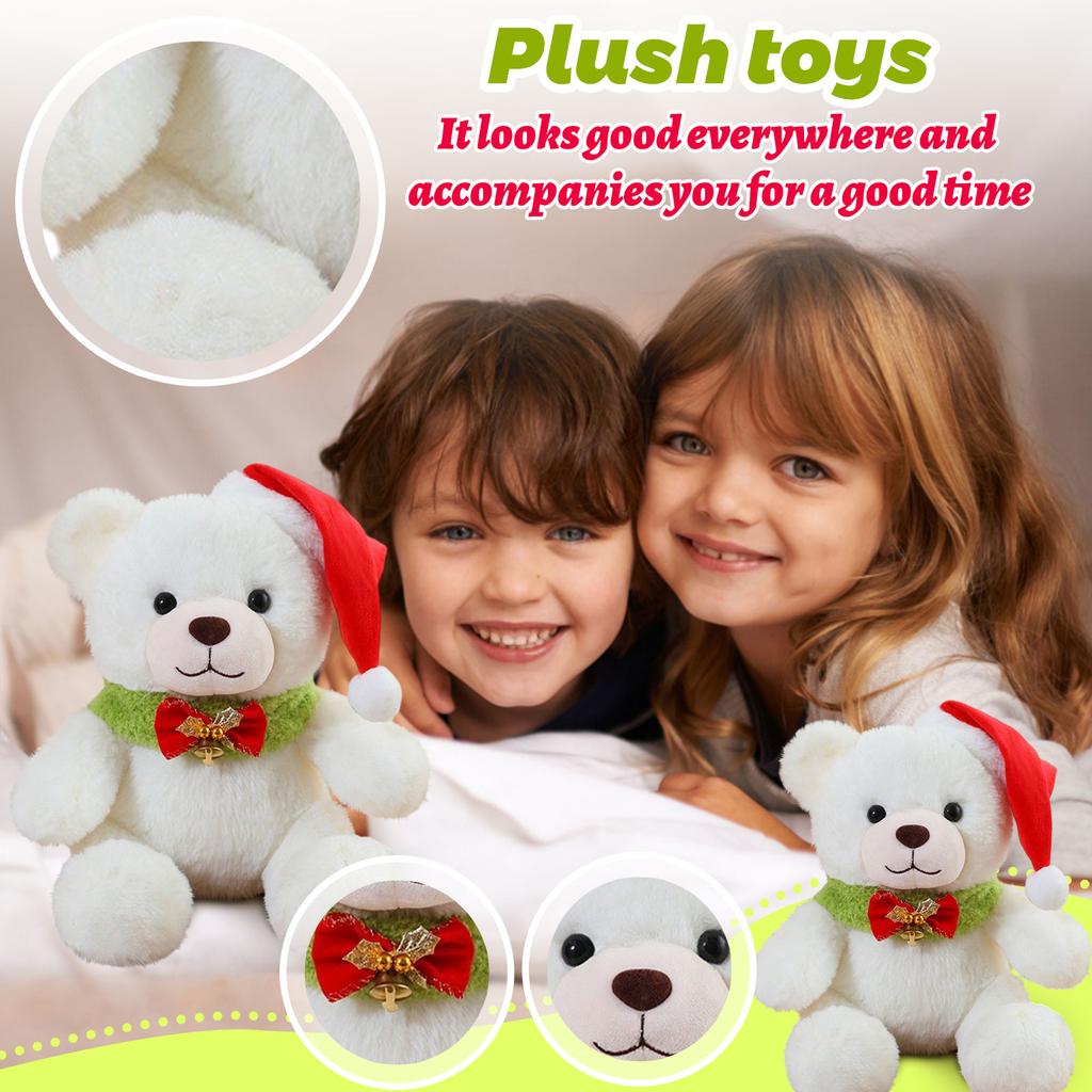 Bell Christmas Bear Teddy Bear Doll Plush Toy Cute Bear Doll Christmas Gift