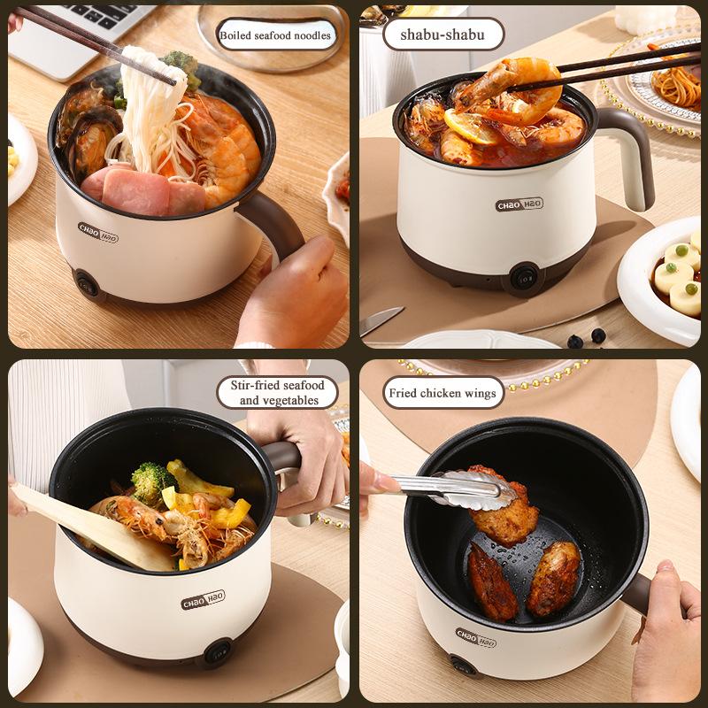 Multifunctional Electric Hot Pot, Mini Single Person Electric Pot, Household Dormitory, Student, Non Stick