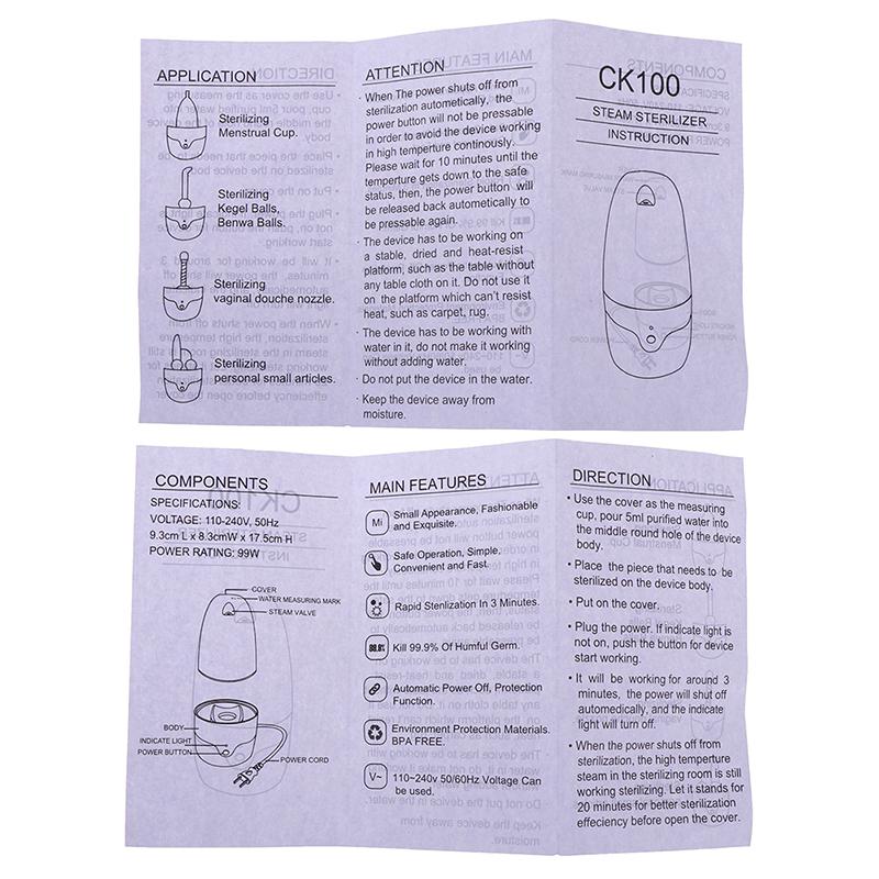 Uv Physical Antibacterial Cleaner Portable Menstrual Cup Sterilizer Disinfection