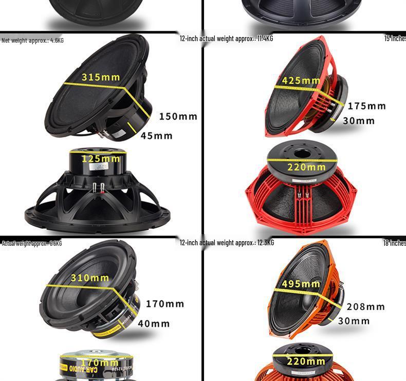Professional 12" & 15" Full-Range Bass Stage Speaker for KTV