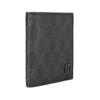 Gucci Dubbel G logo keramische afwerking klepsluiting GG Supreme canvas en lederen portemonnee heren zwart