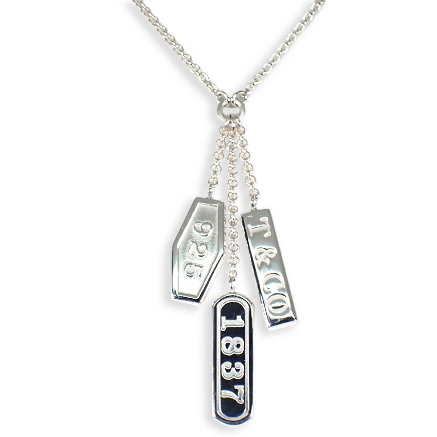 

[Б/у] TIFFANY/Tiffany 925 1837 Element Plate Подвеска/ожерелье [g341-49]