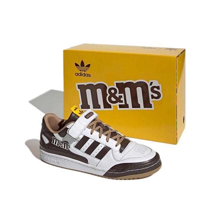 Adidas M&Ms X Forum 84 Low Brown Unisex Sneakers White Footwear-White Dark-Brown GY6313