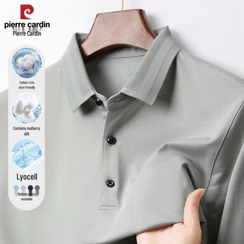 Pierre Cardin Men's Anti-Pilling Long Sleeve Polo Shirt