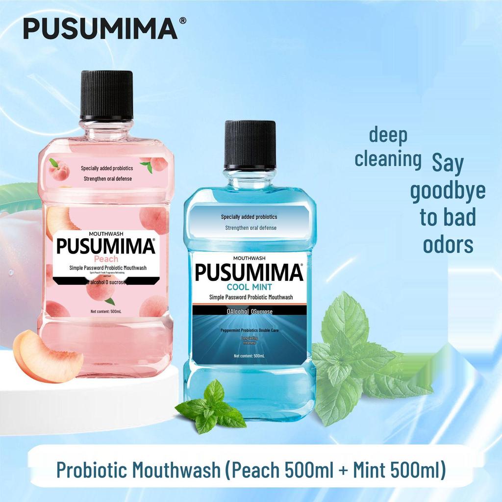 Minty Probiotic Antibacterial Mouthwash: Fresh Breath, Long-Lasting, Sugar-Free, Portable.