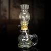 1Pcs Vintage Kerosene Lamp with Glass Cover Windproof Oil Lamp Decorative Emergency Lighting for Home Wedding Camping