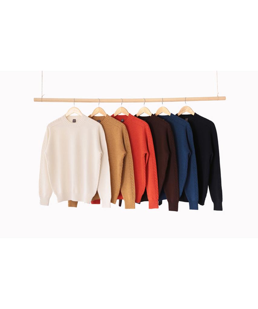 IOLO Cable Crewneck_Mustard