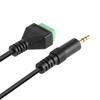 3.5mm 3 Pole Male Plug To 3Pin AV Screw Audio Video Shield Gold-plated Male Plug To AV Screw Terminal Cable Free-Soldering 30cm