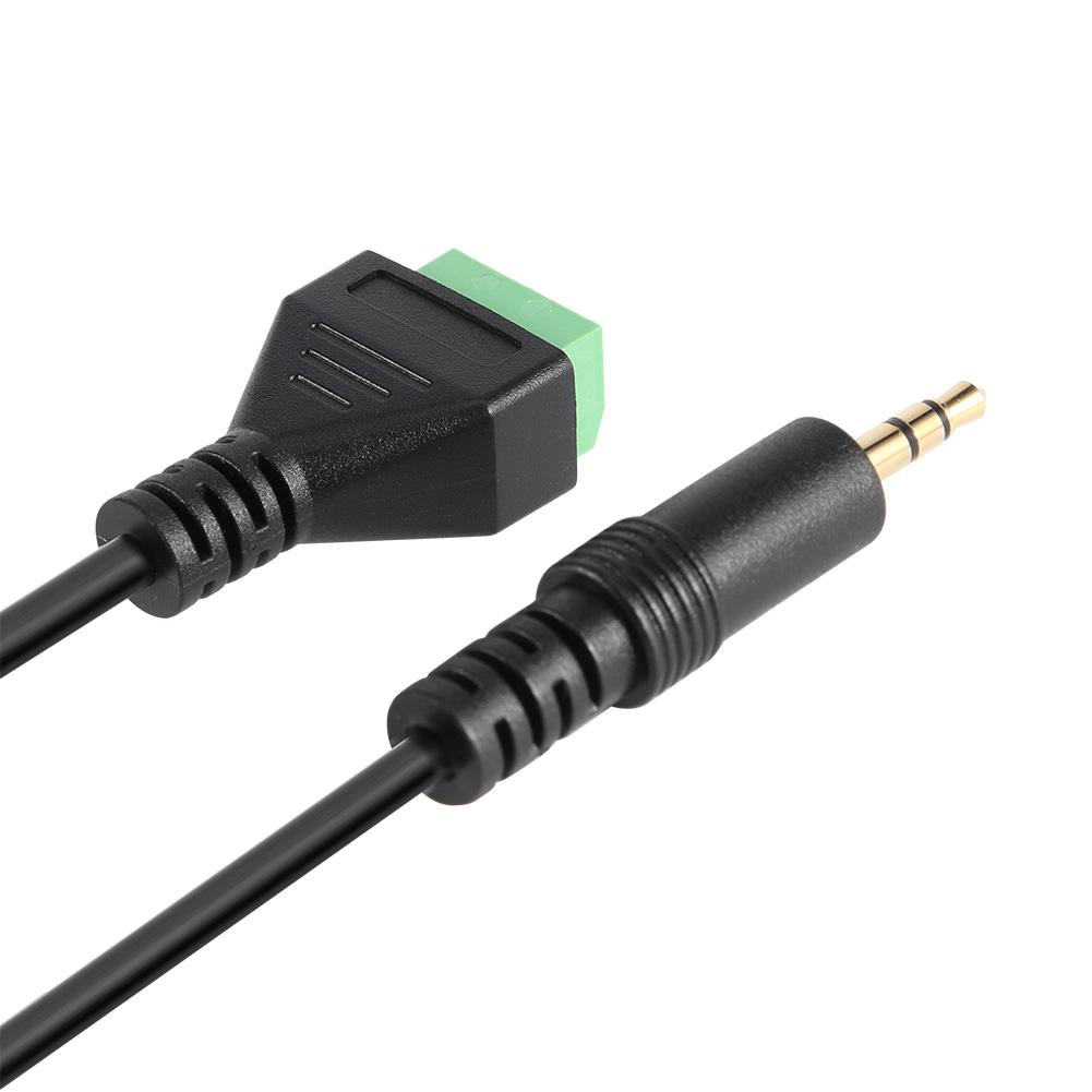 3.5mm 3 Pole Male Plug To 3Pin AV Screw Audio Video Shield Gold-plated Male Plug To AV Screw Terminal Cable Free-Soldering 30cm