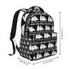 Hasi Mude Hasi Schlafen Graphic Sleepy Rabbit Print Student Backpack School Bag Daypack for Boys Girls Bookbag Shoulder Bags