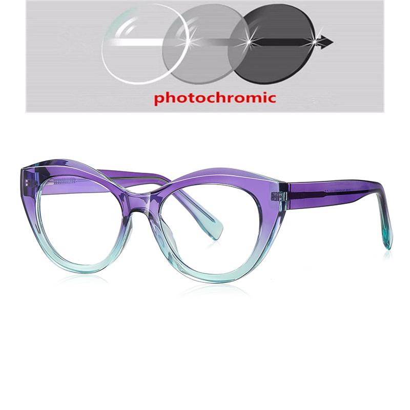 0 -0.5 -0.75 To -6.0 Fashion Cat Eye Myopia Glasses Frame Women Anti Blue Light Computer Shortsighted Prescription Eyeglasses